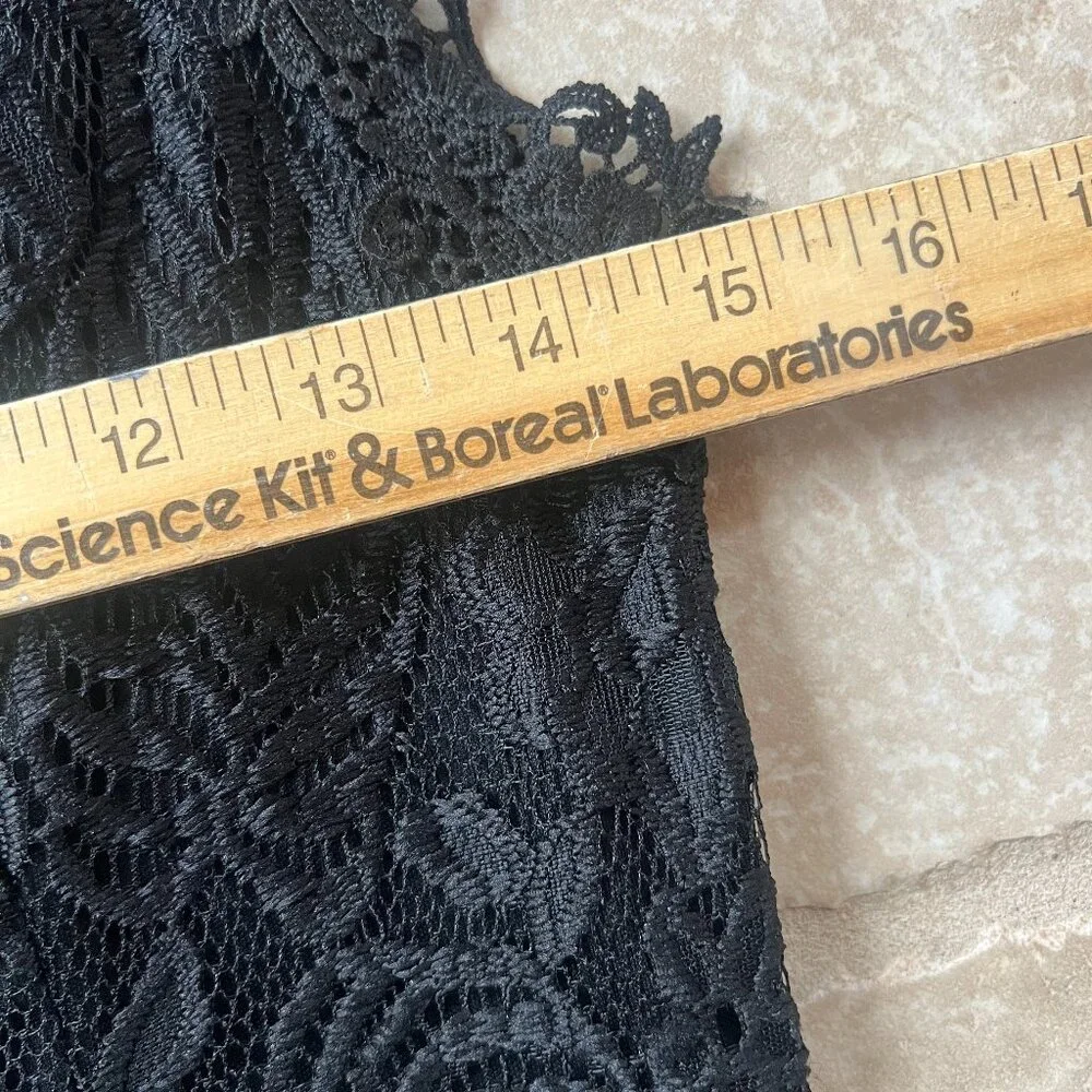 Francesca's Collections Black Lace Sleeveless Romper